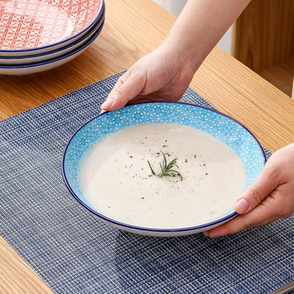 Suppenteller Porzellan bunt 4tlg Ø 21,2 cm Füllmenge 800 ml