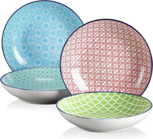 Porzellan Suppenteller Set bunt Ø 21,2 cm
