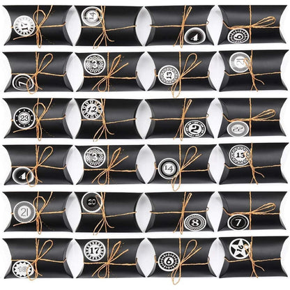 DIY Adventskalender Kraftpapier Tüten mit Zahlenaufklebern