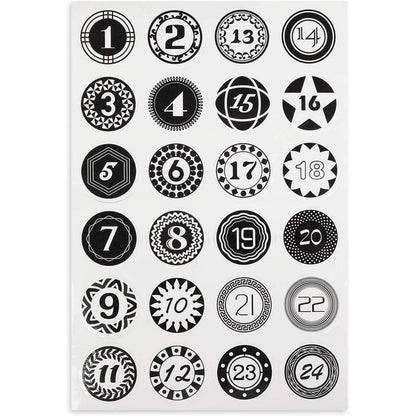 DIY Adventskalender Kraftpapier Tüten mit Zahlenaufklebern