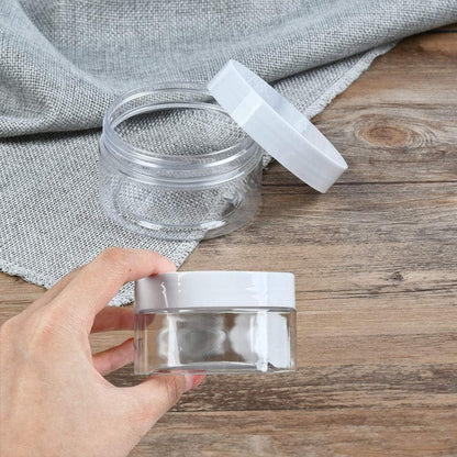 12Pcs 100ml Mini Dosen Klare Kunststoffbehälter mit Deckel für Creme Schleim