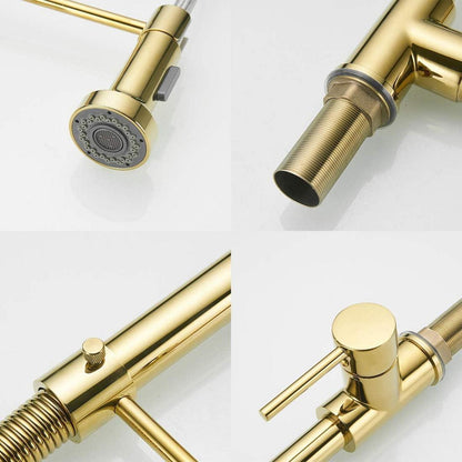 Goldene Küchenarmatur 360° drehbar mit Keramik-Kartusche - 2 Jahre Garantie
