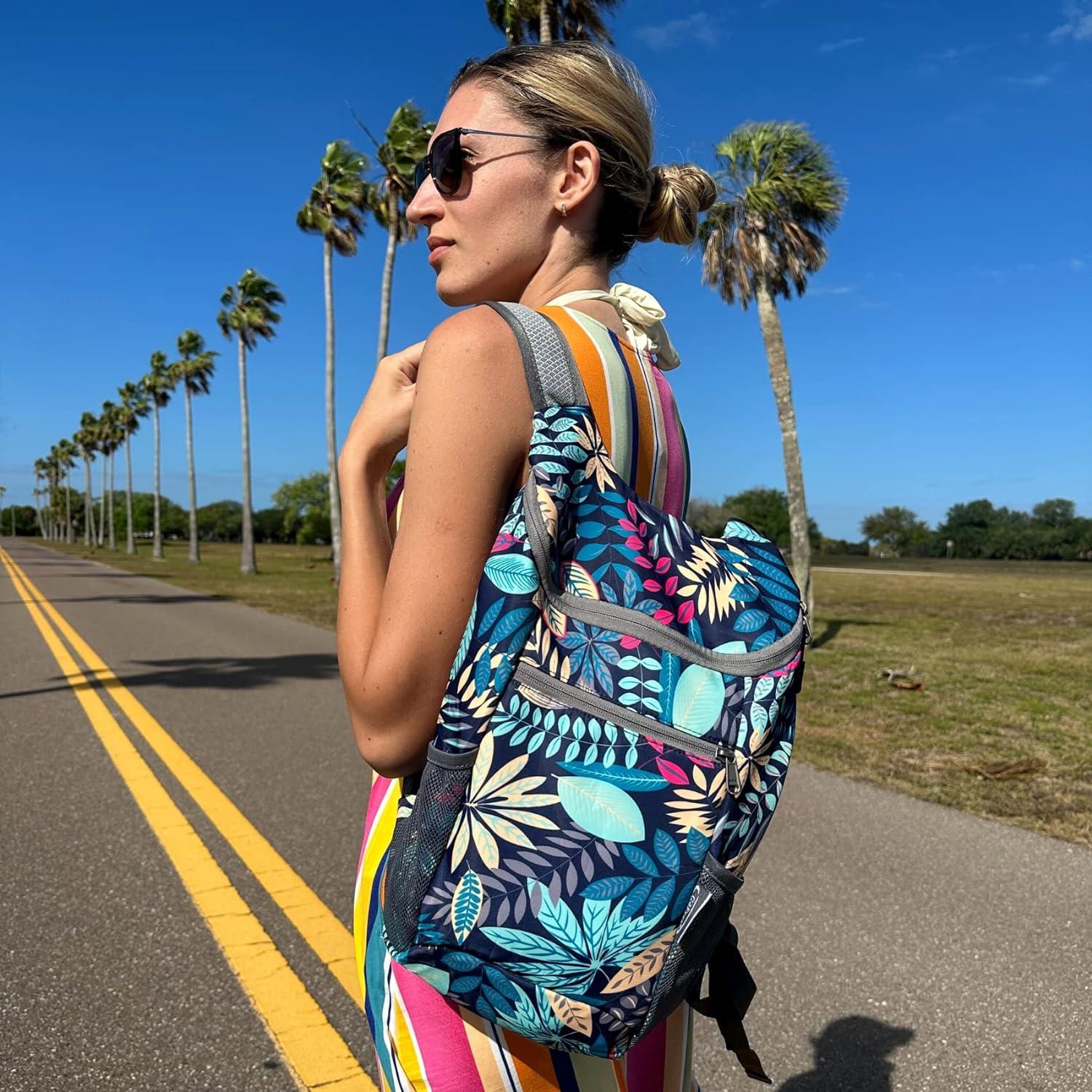 Ultraleichter faltbarer Rucksack 11l für Reisen Wandern Radfahren Blau