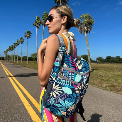 Ultraleichter faltbarer Rucksack 11l für Reisen Wandern Radfahren Blau