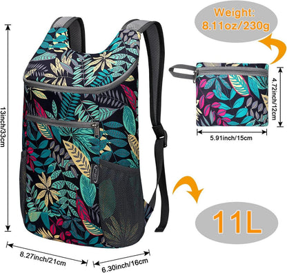 Ultraleichter faltbarer Rucksack 11l Reisen Wandern Radfahren Blau