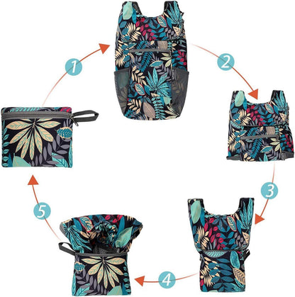 Ultraleichter faltbarer Rucksack 11 l für Reisen, Wandern