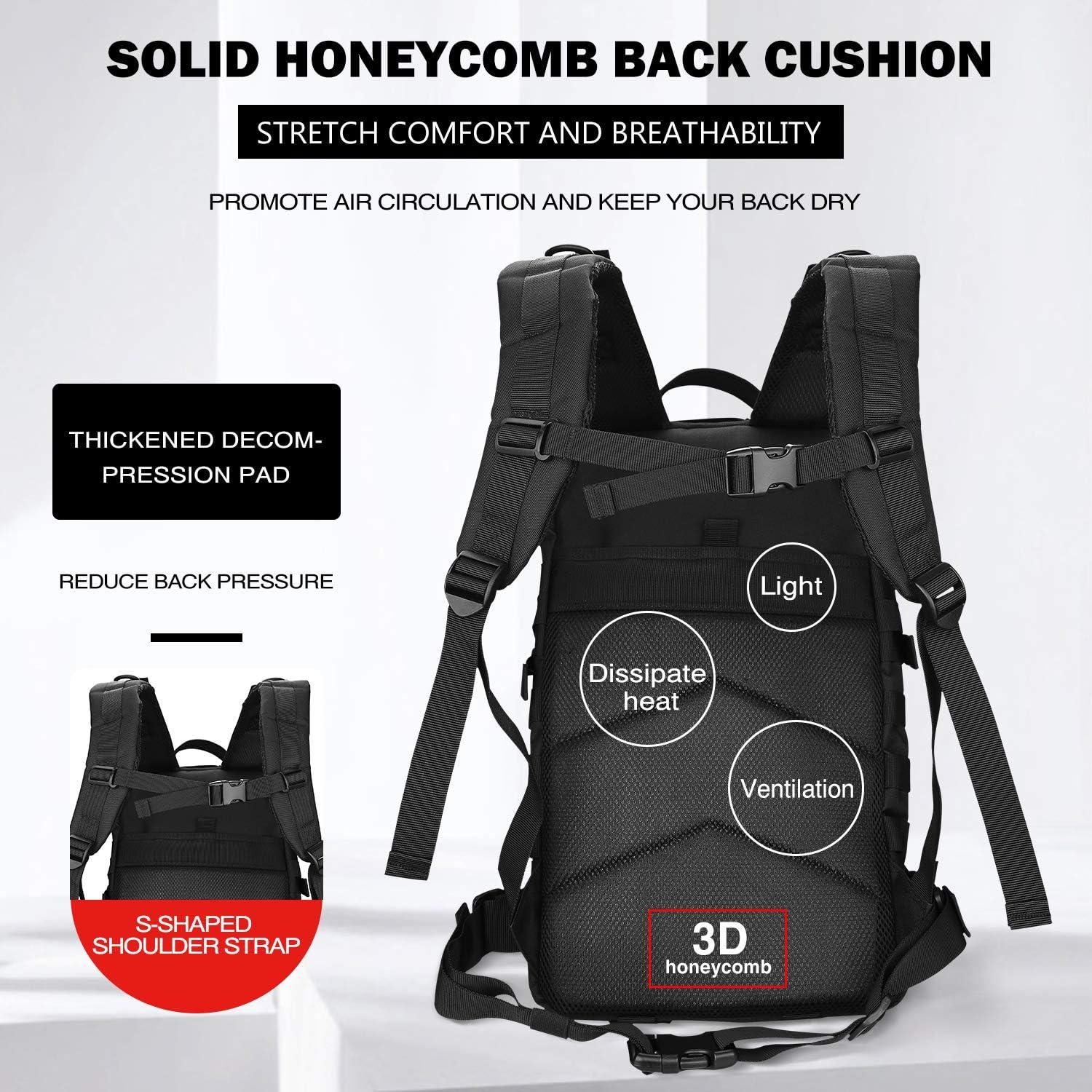 Militär Rucksack 35L US Cooper Molle Schwarz Armee Assault Pack
