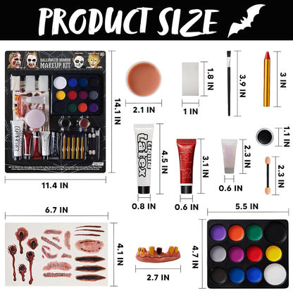 Halloween Schminke Set Kunstblut Fakeblut Gesichtsbemalung