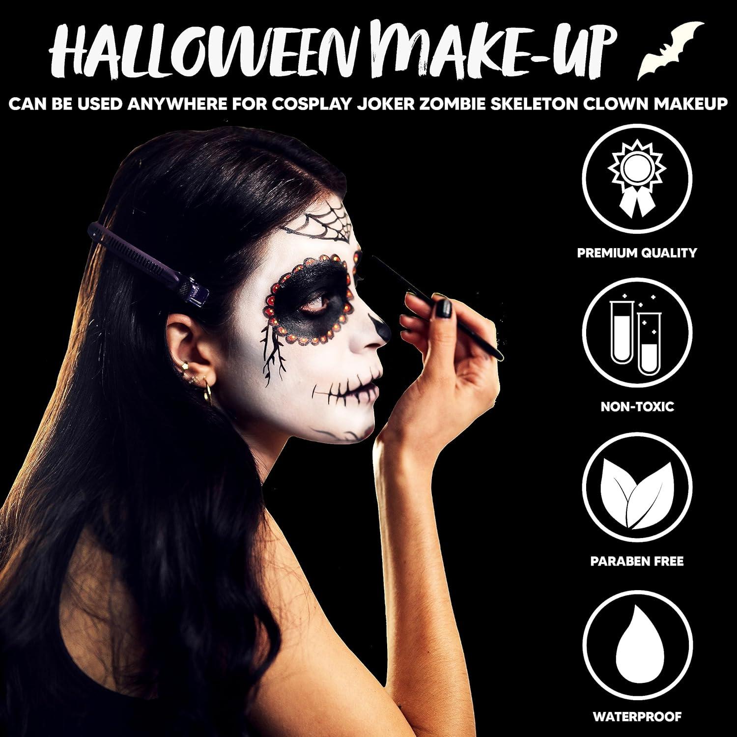 36 Stück Halloween Schminke Set Kunstblut Fakeblut Gesichts Körperbemalung