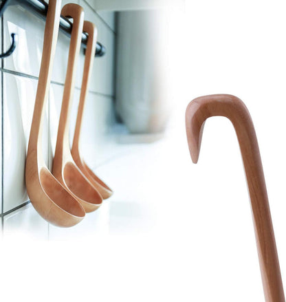 Holz Suppenkelle Schöpfkelle Saucenkelle 28cm natürliche Holzstruktur