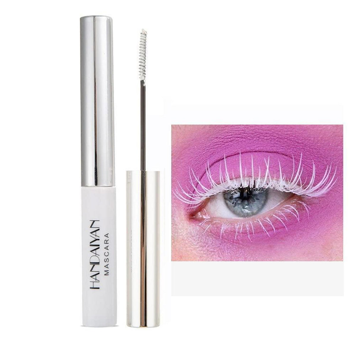 4D Mascara: Lange, dichte Wimpern in Weiß