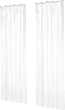 Deconovo Gardinen mit Kräuselband Transparent 245x140