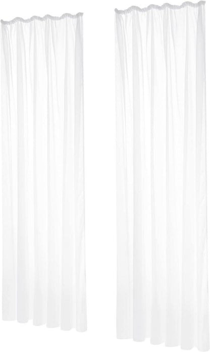 Deconovo Gardinen mit Kräuselband Transparent 245x140