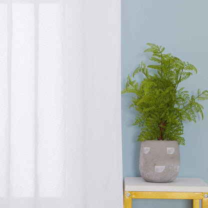 Transparente Gardinen für Schienensystem 245x140 Weiß 2er Set