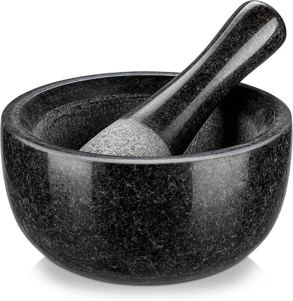 Granit Mörser mit Stößel 580ML Ø 16 cm für Gewürze und Kräuter