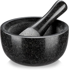 Granit Mörser mit Stößel 580ML Ø 16 cm für Gewürze und Kräuter