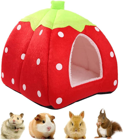 Kleintier-Winterhaus Warmes Erdbeer-Bett Rutschfest Tragbar