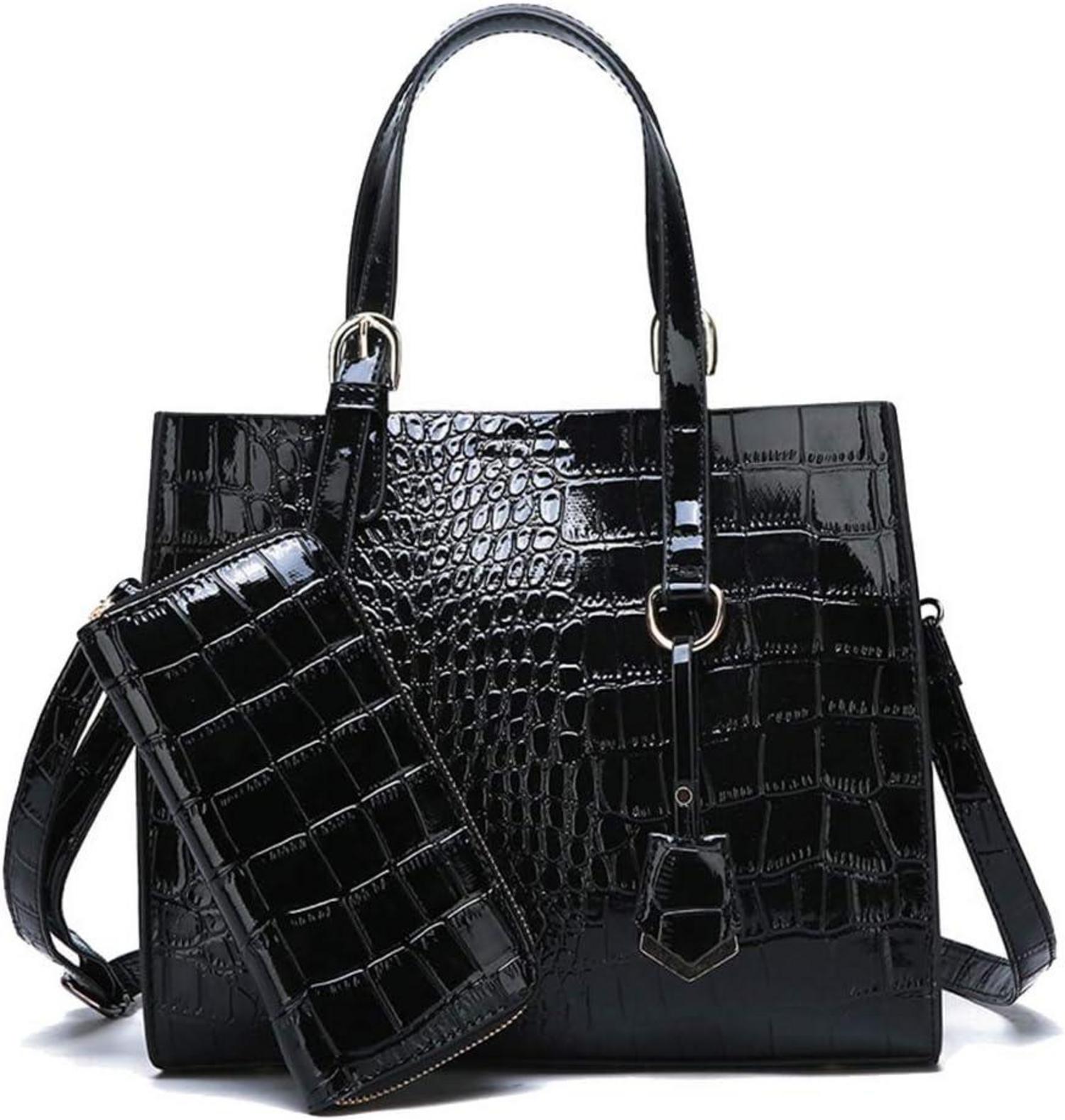 Handtaschen Set Krokodil-Muster Schulter- Umhängetasche