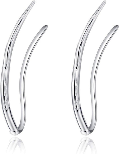Sterling Silber Minimalistische Teardrop Ohrringe Zirkonia