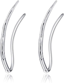 Sterling Silber Minimalistische Teardrop Ohrringe Zirkonia