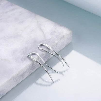 Sterling Silber Minimalistische Teardrop Ohrringe Zirkonia