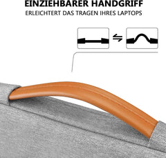 TECOOL 14 Zoll Laptop Tasche Hülle für Lenovo Thinkpad HP Acer Dell Chromebook iPad - Grau