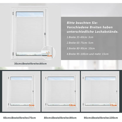 Plissee Klemmfix 40x120cm Jalousie ohne Bohren Klemmrollos