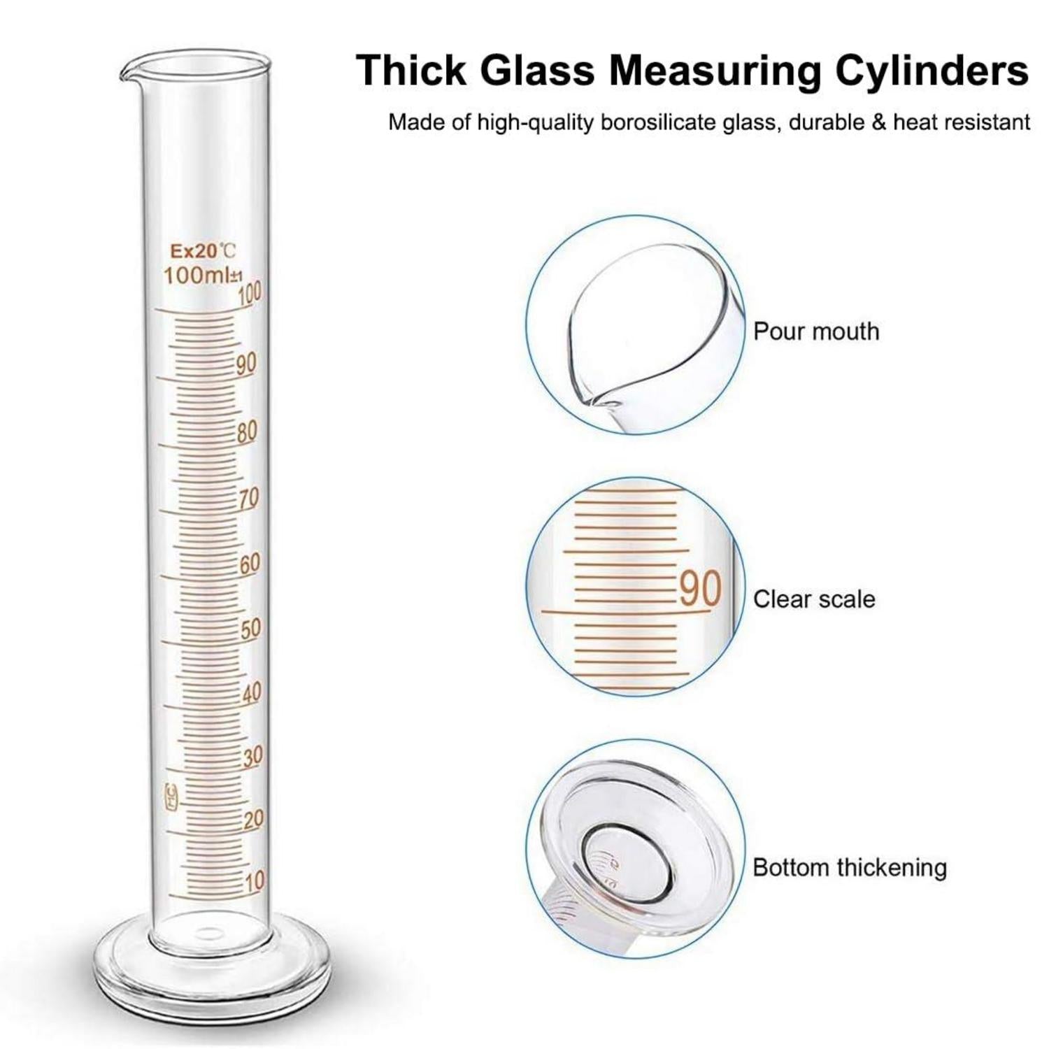 Messzylinder Glas Set Chemie Labor 13-teilig inkl. Pipetten 5ML 10ML