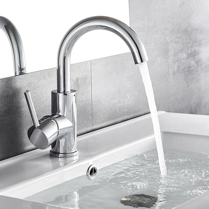 Wasserhahn Bad 360° drehbar Messing chrom Hoch mit Schlauch