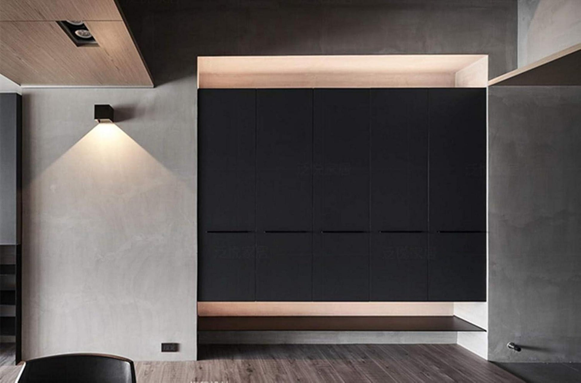 Selbstklebende Schwarze Tapete Abnehmbar 40x500cm für Wohnzimmer
