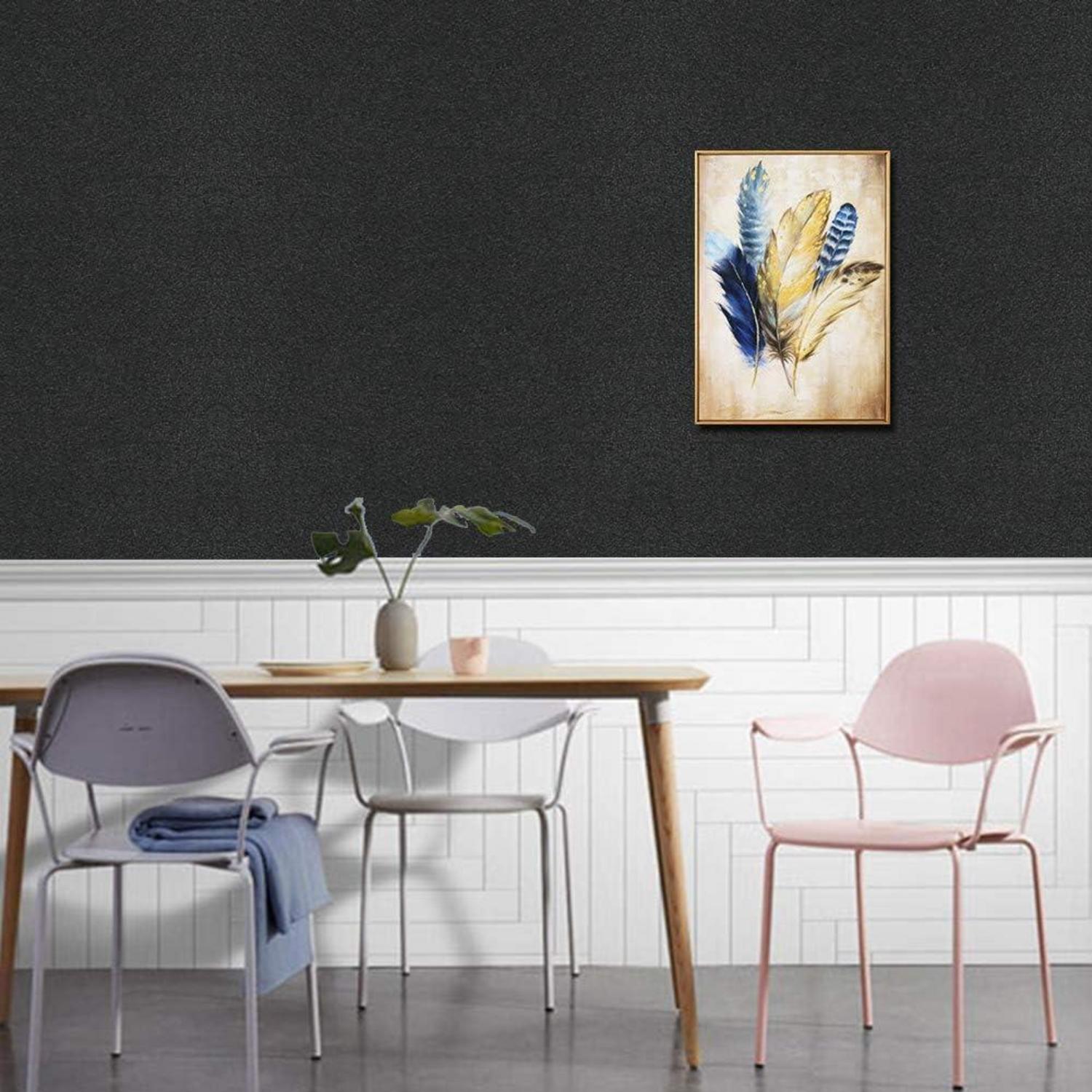 Schwarze Selbstklebende Tapete Matt Abnehmbar 40x500cm