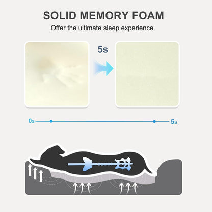 Orthopädisches Hundebett mit Memory-Schaum, abnehmbarer Bezug, XL