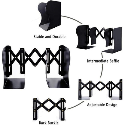 Qualsen Verstellbare Metall Buchstütze für Schreibtisch
