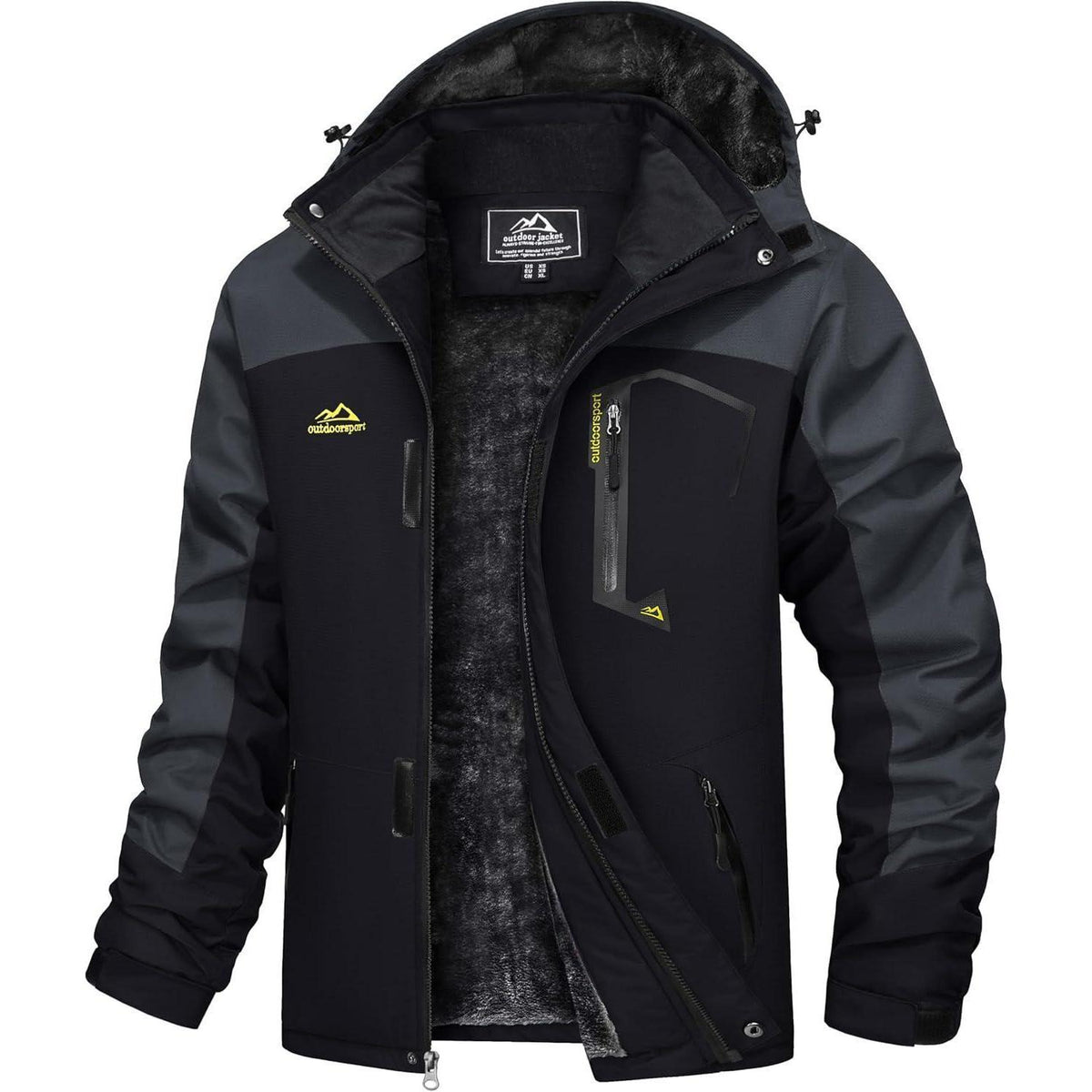 Herren Winterjacke wasserdicht & winddicht mit Fleece-Futter