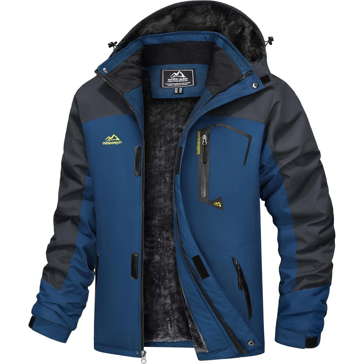 Herren Winterjacke wasserdicht & winddicht mit Fleece-Futter