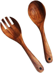 Salatbesteck Olivenholz 2-teilig Holzbesteck Küchenhelfer