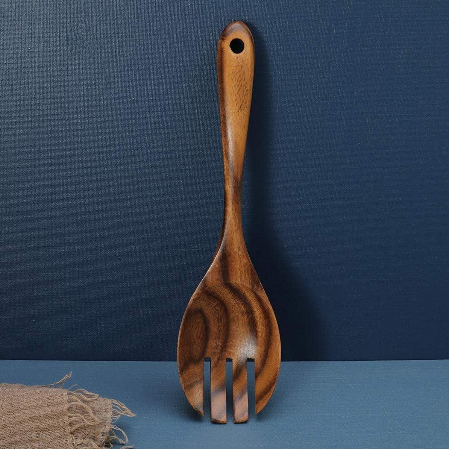 Salatbesteck Holz Olivenholz Gabel Löffel Set