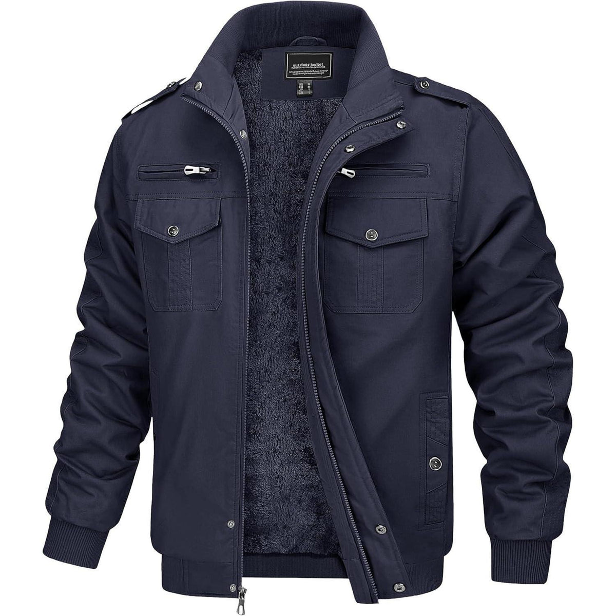Herren Fleecejacke Winterjacke Warm & Funktional Dunkelblau 3XL