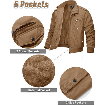 Herren Fleecejacke Winterjacke Warm & Funktional – Outdoor Parka XL