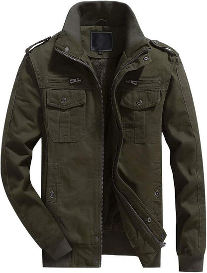 Herren Übergangsjacke warme Winterjacke mit Innenfleece