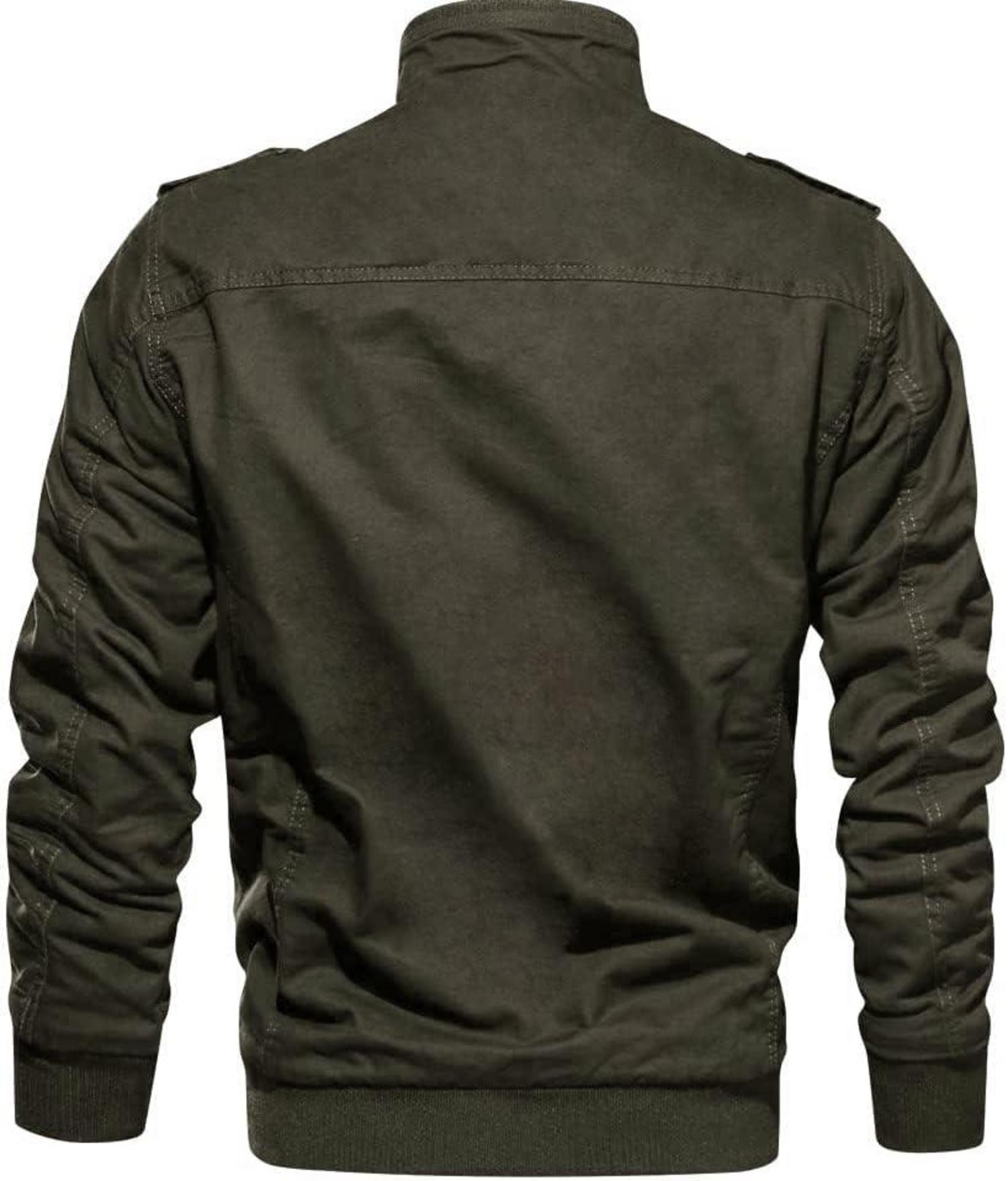 Winterjacke mit Innenfleece und Stehkragen - Armee-Stil