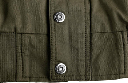 Herren Übergangsjacke Winterjacke Innenfleece Stehkragen Taktisch