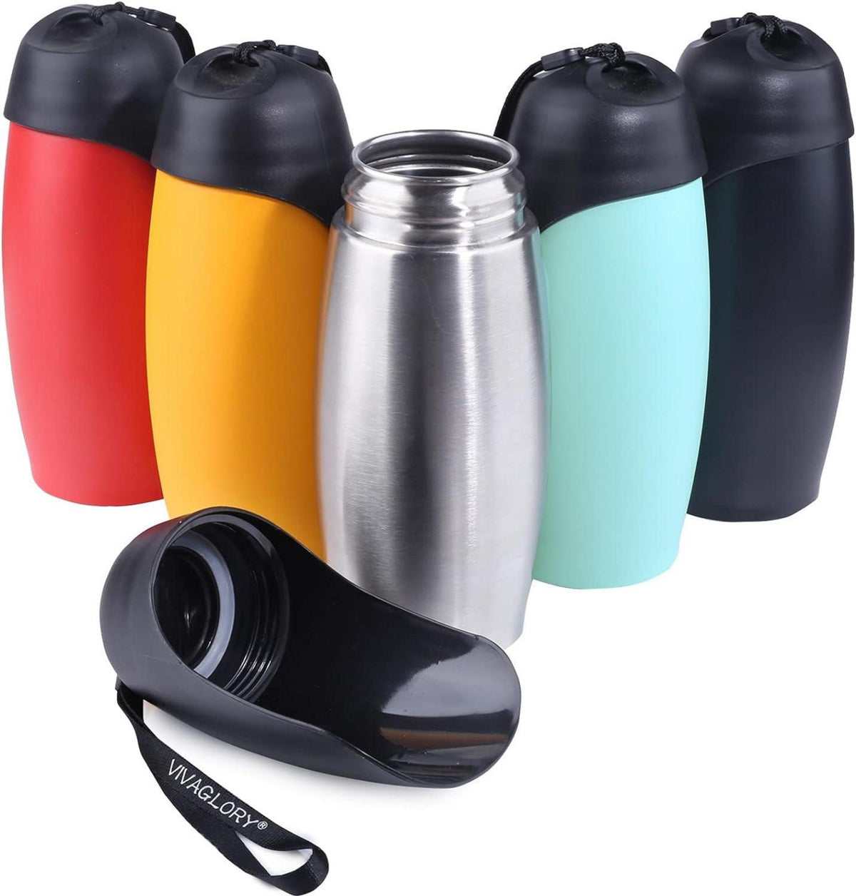 Hunde Wasserflasche Trinkflasche 750ml Edelstahl Großer Trog Gehen