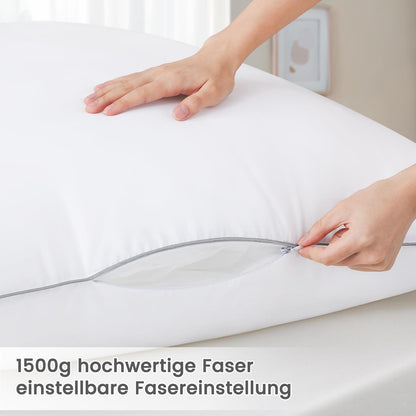 Hochwertiges Mikrofaser Kopfkissen 80x80, Anpassbare
