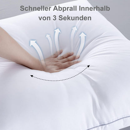 Kopfkissen 80x80 2er Set Anpassbare Faserfüllung 1500g x 2