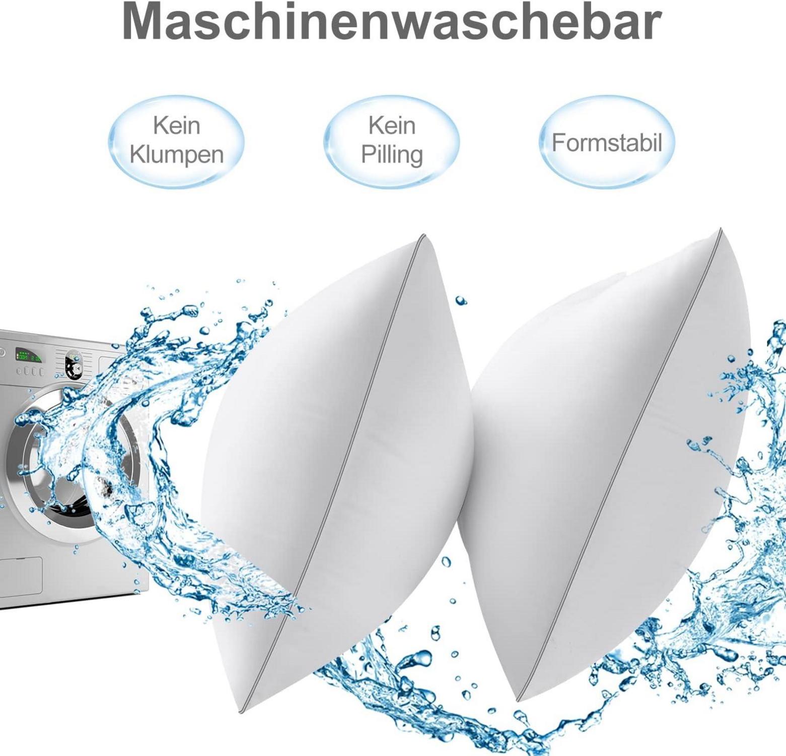 Hochwertiges Schlafkissen Set 80x80cm mit anpassbarer Faserfüllung