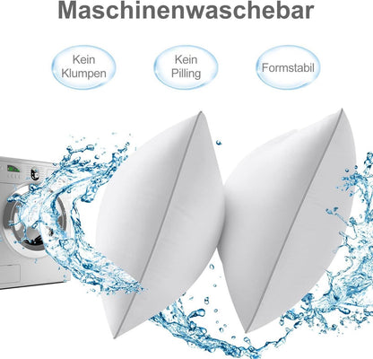 Hochwertiges Schlafkissen Set 80x80cm mit anpassbarer Faserfüllung