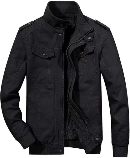 Herren Winterparka mit Fleece-Futter und Militär-Stil