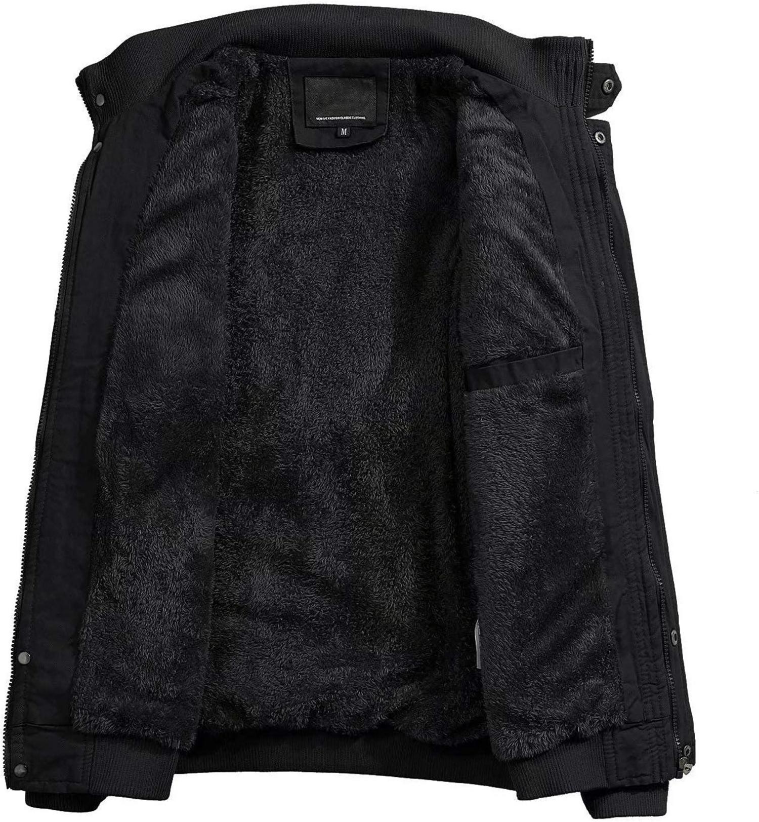 Winterparka Herren Warm Gefüttert Militär Jacke mit Taschen