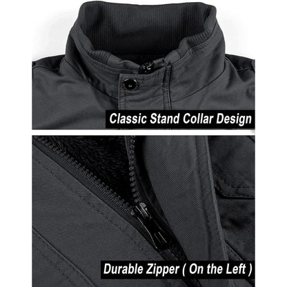 Herren Winterparka Warm Gefüttert Jacke Militär Style